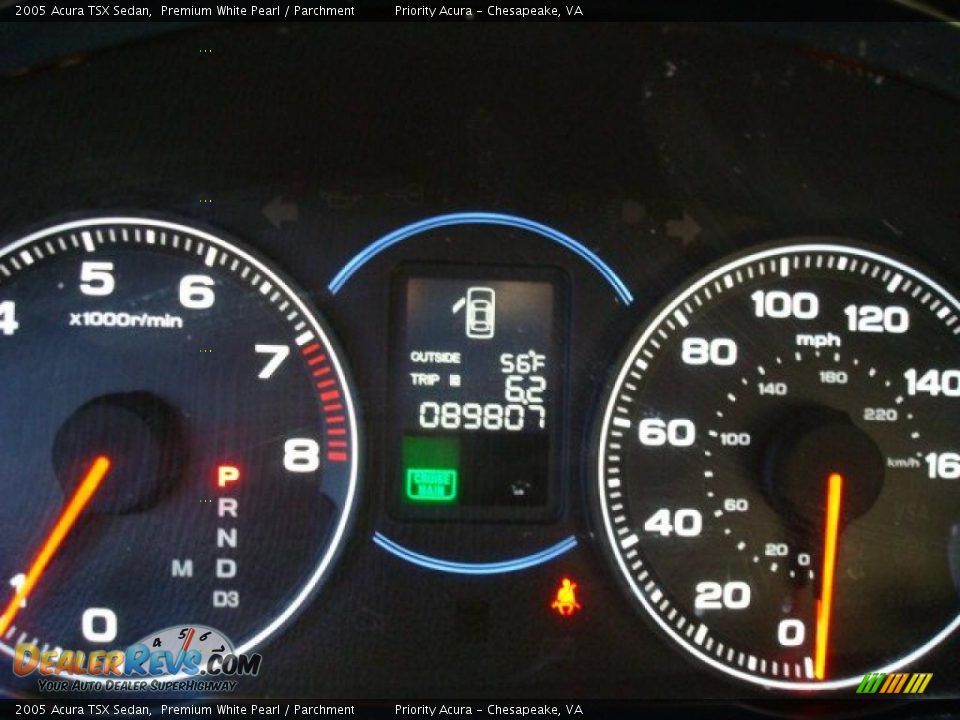 2005 Acura TSX Sedan Premium White Pearl / Parchment Photo #19