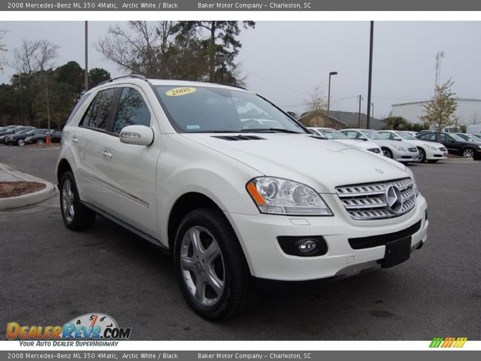 2008 Mercedes-Benz ML 350 4Matic Arctic White / Black Photo #1