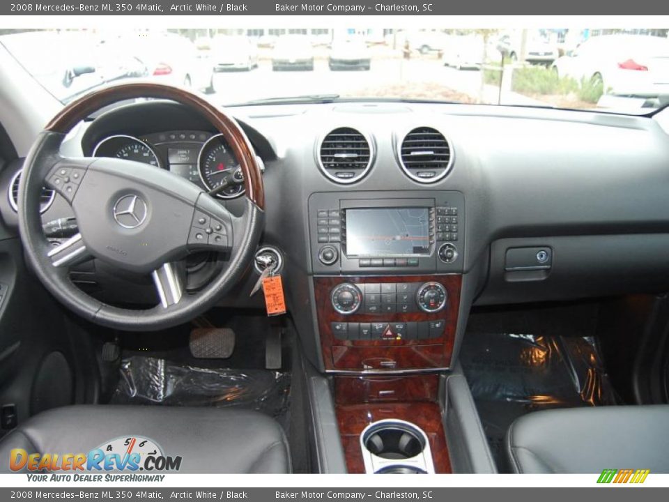 2008 Mercedes-Benz ML 350 4Matic Arctic White / Black Photo #3