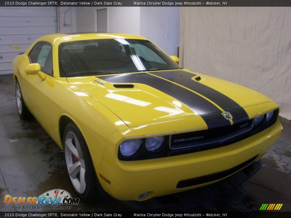2010 Dodge Challenger SRT8 Detonator Yellow / Dark Slate Gray Photo #11