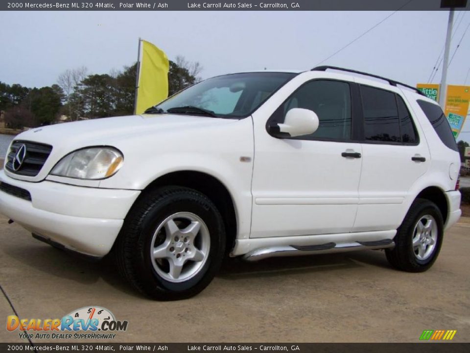 2000 Mercedes-Benz ML 320 4Matic Polar White / Ash Photo #3