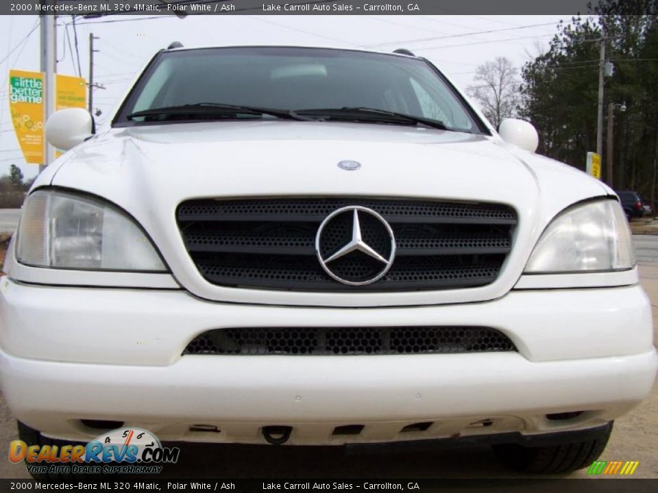 2000 Mercedes-Benz ML 320 4Matic Polar White / Ash Photo #4