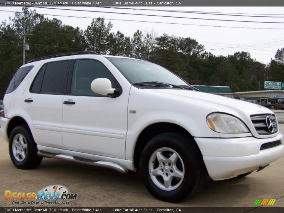 2000 Mercedes-Benz ML 320 4Matic Polar White / Ash Photo #5