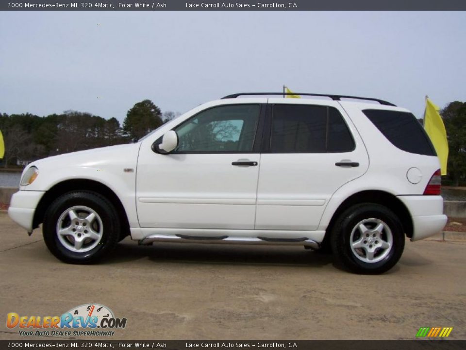 2000 Mercedes-Benz ML 320 4Matic Polar White / Ash Photo #6