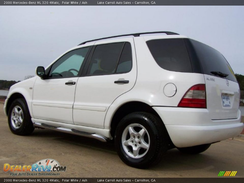 2000 Mercedes-Benz ML 320 4Matic Polar White / Ash Photo #9