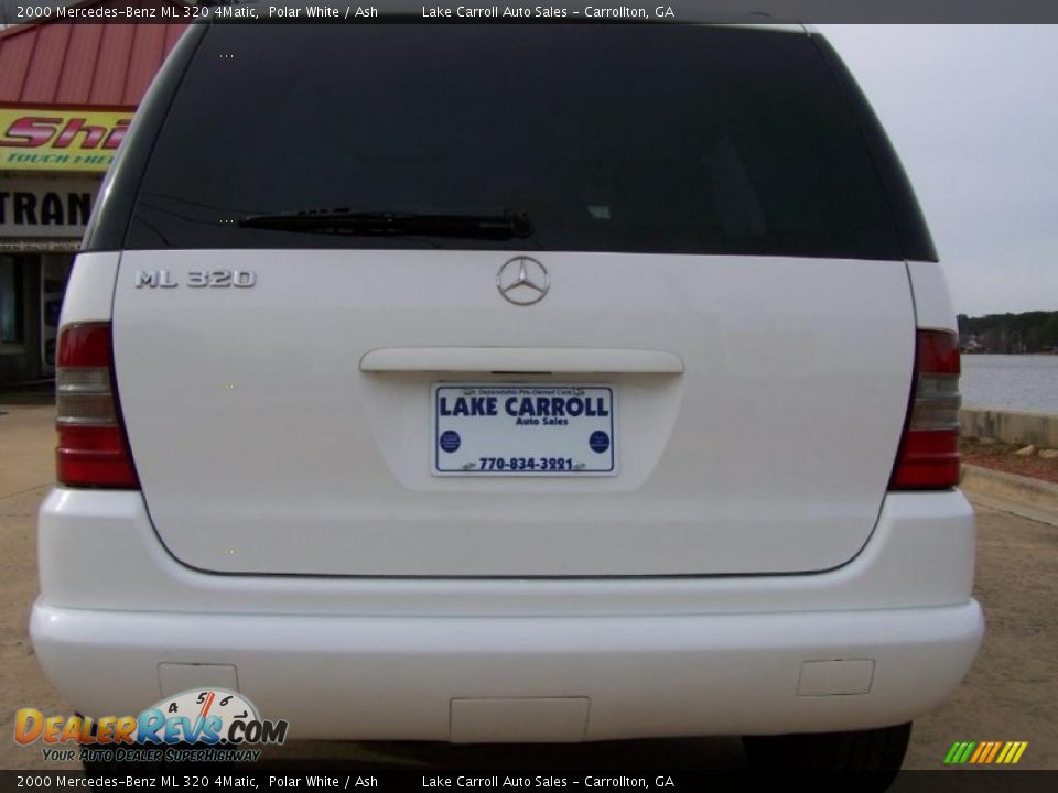 2000 Mercedes-Benz ML 320 4Matic Polar White / Ash Photo #10