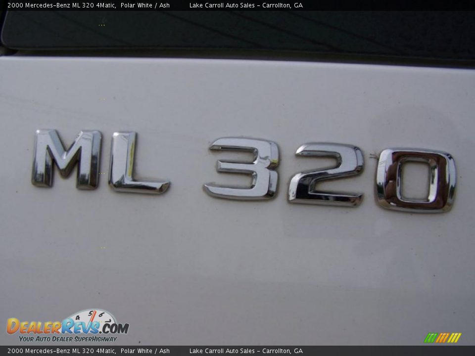 2000 Mercedes-Benz ML 320 4Matic Polar White / Ash Photo #11