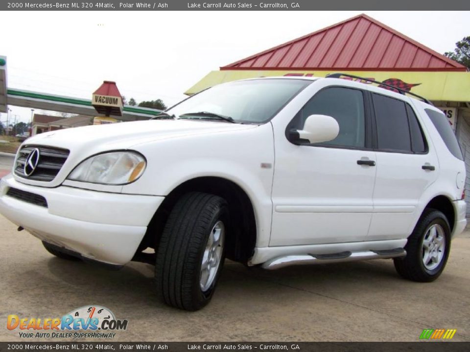 2000 Mercedes-Benz ML 320 4Matic Polar White / Ash Photo #13