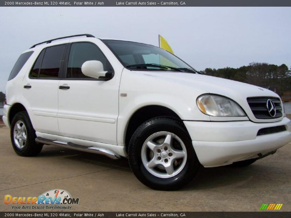 2000 Mercedes-Benz ML 320 4Matic Polar White / Ash Photo #14