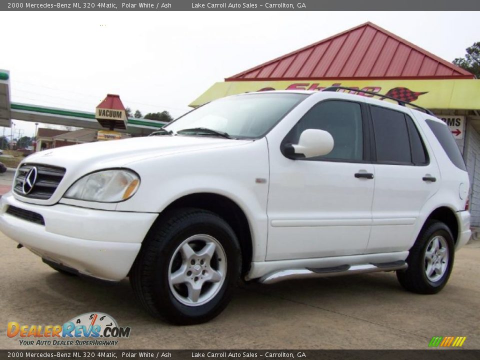 2000 Mercedes-Benz ML 320 4Matic Polar White / Ash Photo #15