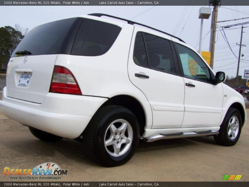 2000 Mercedes-Benz ML 320 4Matic Polar White / Ash Photo #20