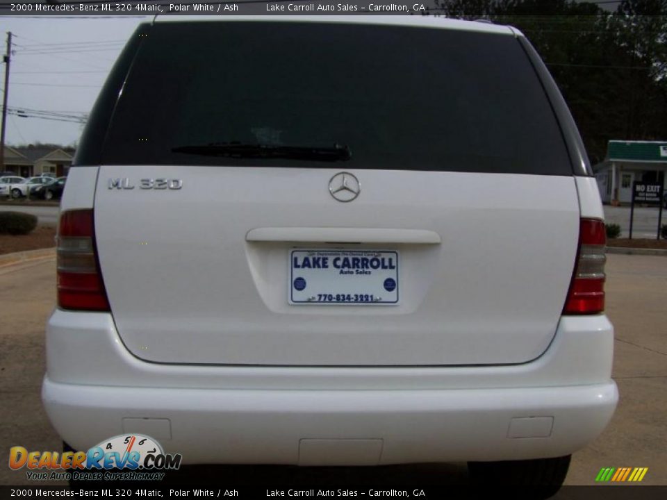 2000 Mercedes-Benz ML 320 4Matic Polar White / Ash Photo #21