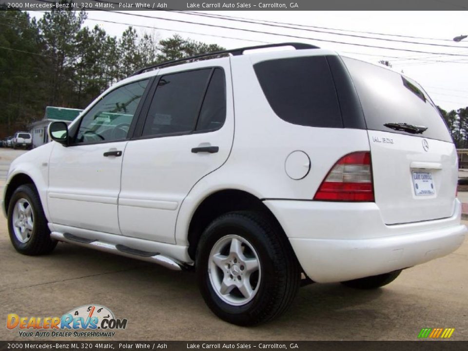 2000 Mercedes-Benz ML 320 4Matic Polar White / Ash Photo #22