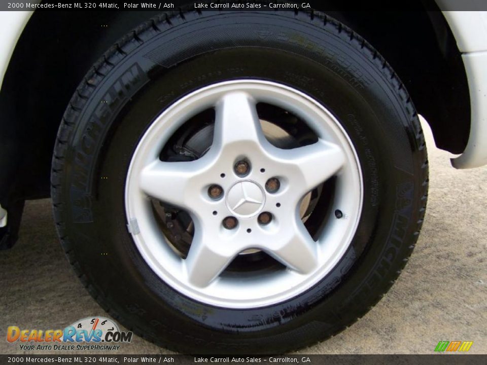 2000 Mercedes-Benz ML 320 4Matic Polar White / Ash Photo #25