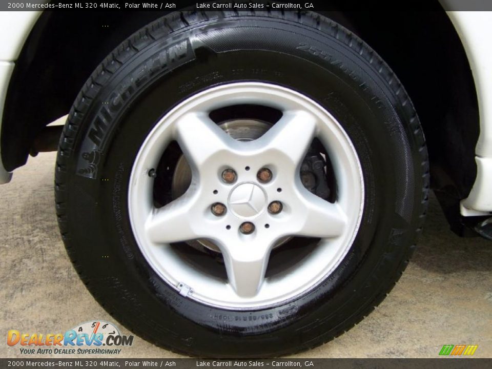 2000 Mercedes-Benz ML 320 4Matic Polar White / Ash Photo #26
