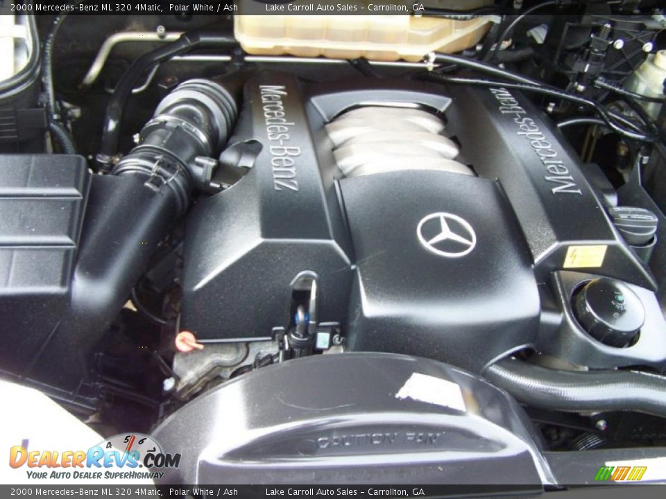 2000 Mercedes-Benz ML 320 4Matic Polar White / Ash Photo #31