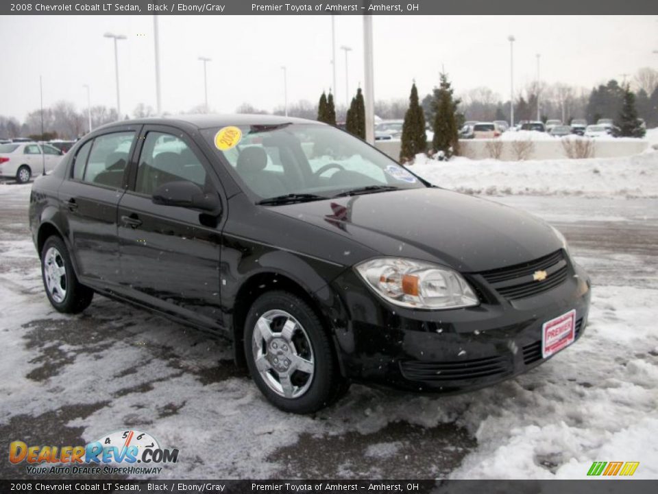2008 Chevrolet Cobalt LT Sedan Black / Ebony/Gray Photo #3