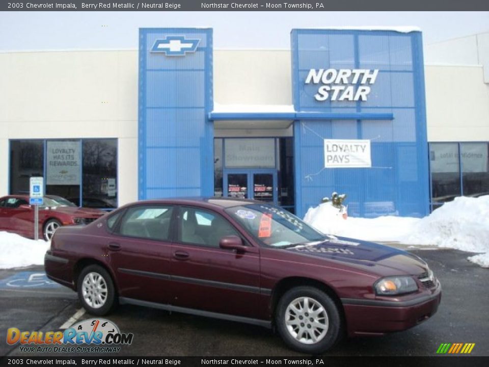 2003 Chevrolet Impala Berry Red Metallic / Neutral Beige Photo #1
