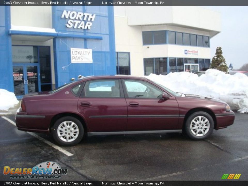2003 Chevrolet Impala Berry Red Metallic / Neutral Beige Photo #2