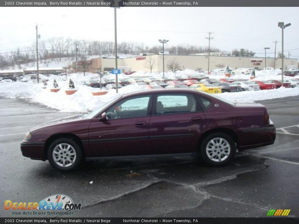 2003 Chevrolet Impala Berry Red Metallic / Neutral Beige Photo #6