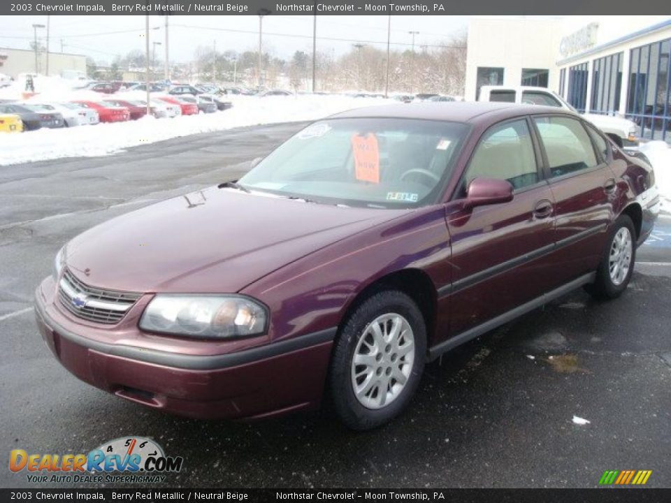 2003 Chevrolet Impala Berry Red Metallic / Neutral Beige Photo #7