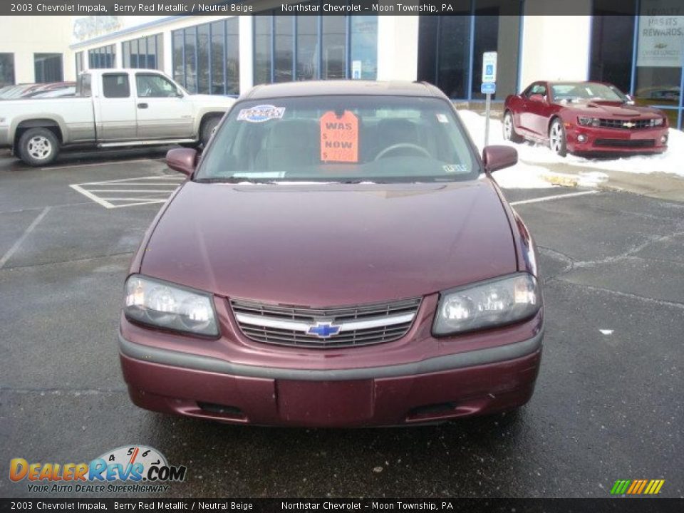 2003 Chevrolet Impala Berry Red Metallic / Neutral Beige Photo #8
