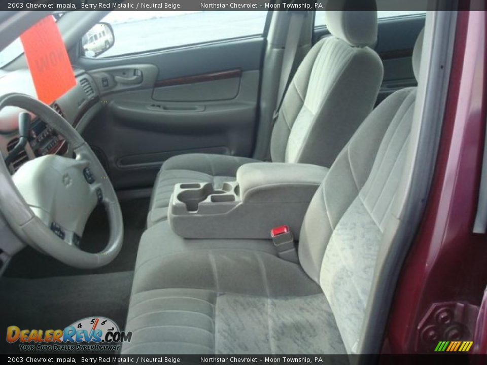 2003 Chevrolet Impala Berry Red Metallic / Neutral Beige Photo #10
