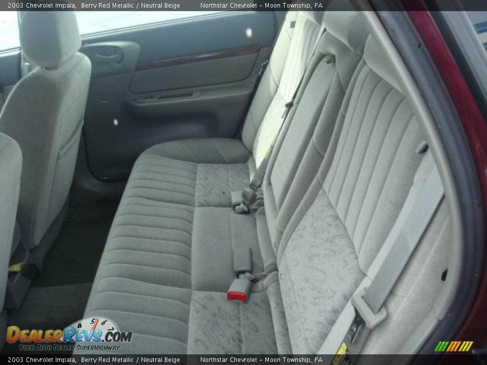 2003 Chevrolet Impala Berry Red Metallic / Neutral Beige Photo #11