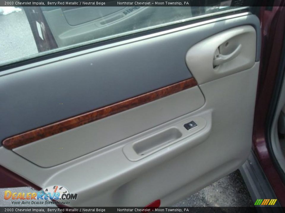 2003 Chevrolet Impala Berry Red Metallic / Neutral Beige Photo #13