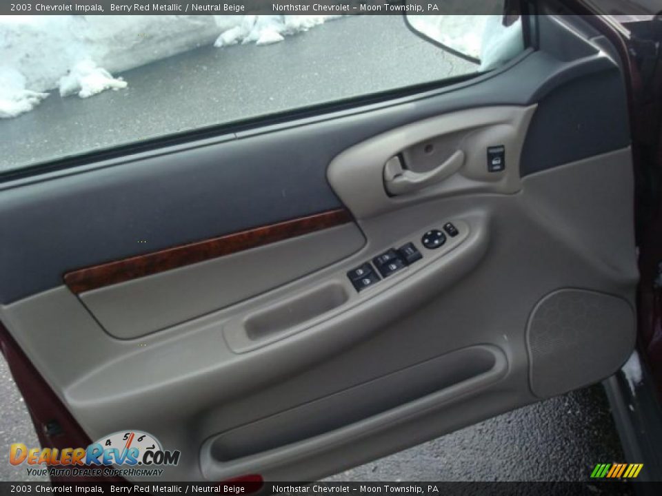 2003 Chevrolet Impala Berry Red Metallic / Neutral Beige Photo #14