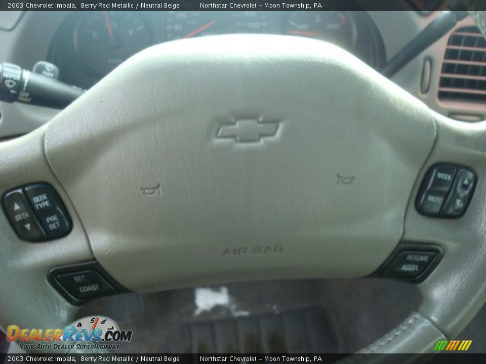 2003 Chevrolet Impala Berry Red Metallic / Neutral Beige Photo #16