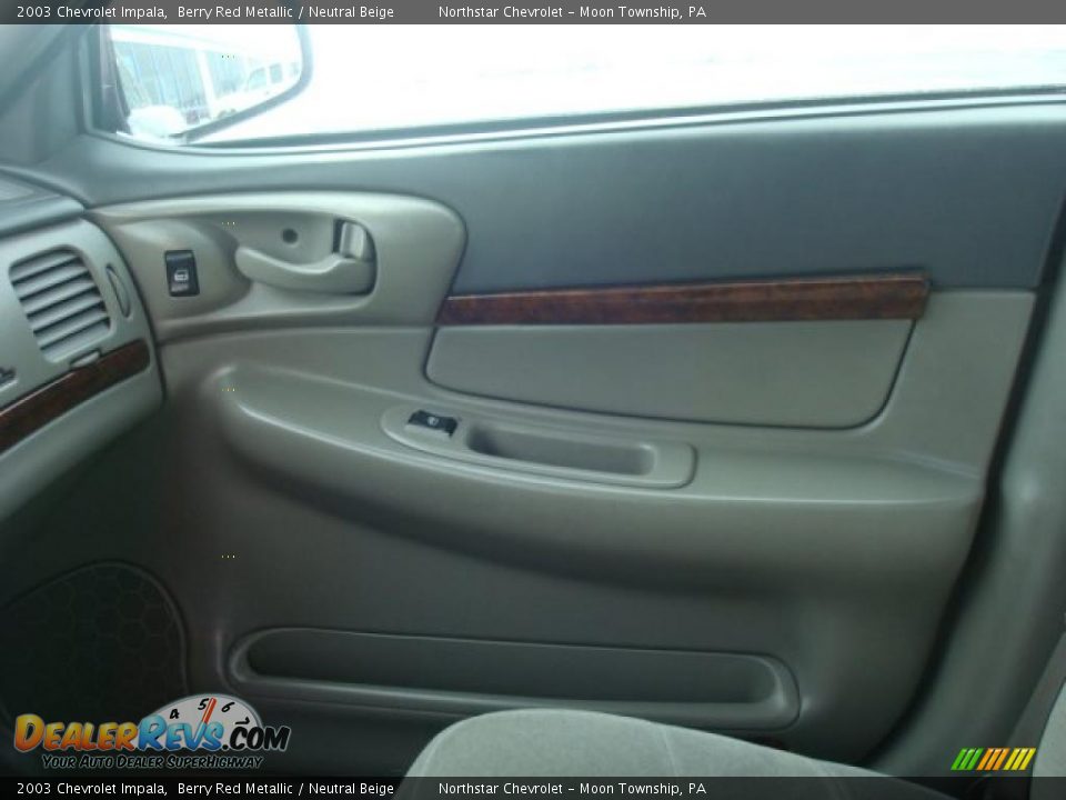 2003 Chevrolet Impala Berry Red Metallic / Neutral Beige Photo #17