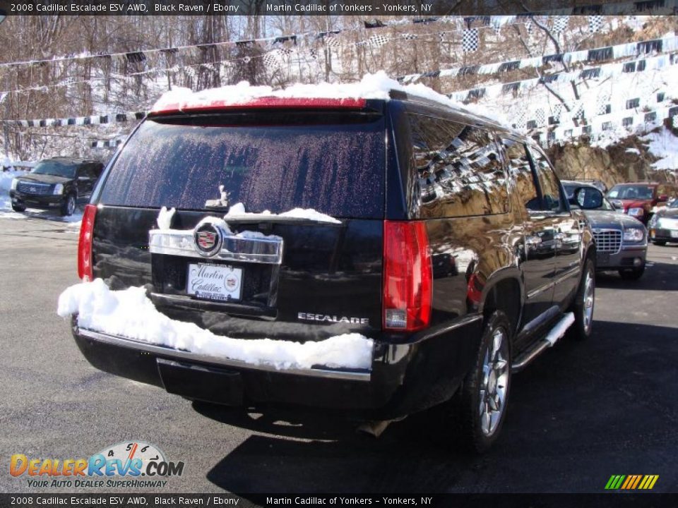 2008 Cadillac Escalade ESV AWD Black Raven / Ebony Photo #5