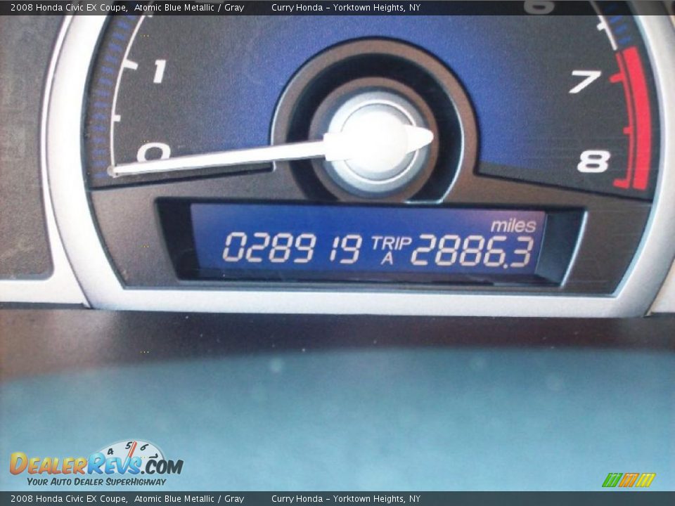 2008 Honda Civic EX Coupe Atomic Blue Metallic / Gray Photo #4