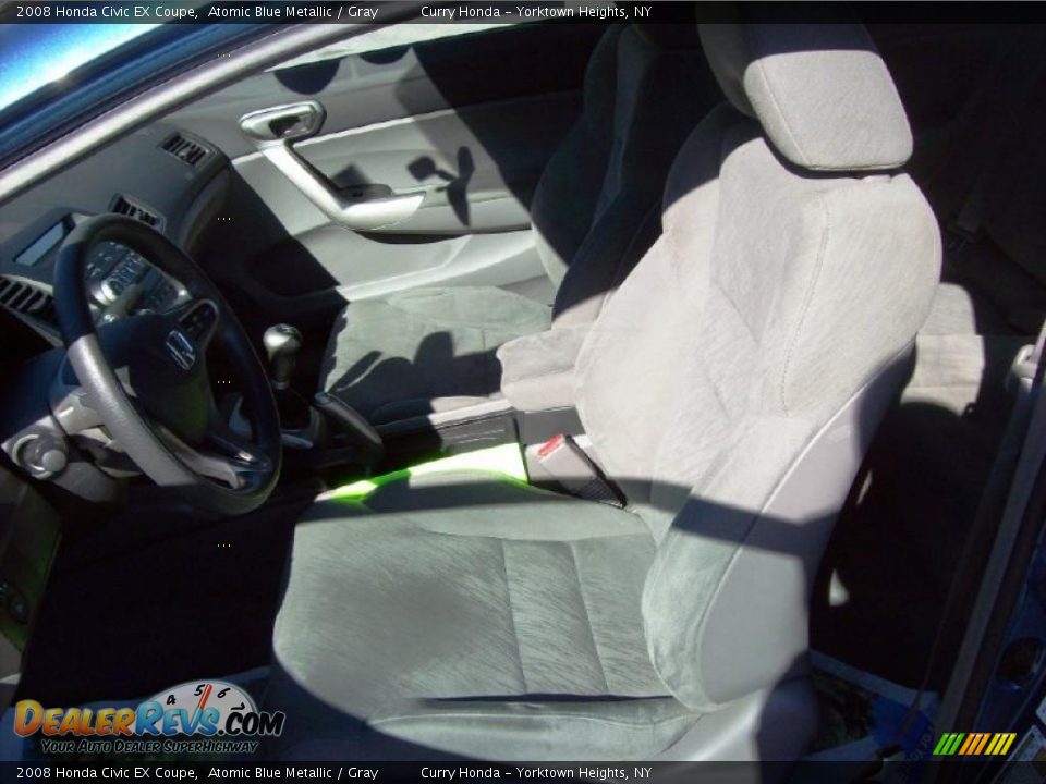2008 Honda Civic EX Coupe Atomic Blue Metallic / Gray Photo #6