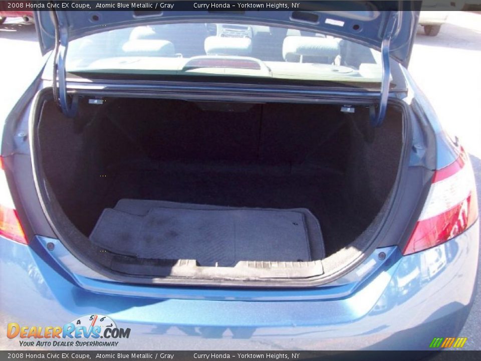 2008 Honda Civic EX Coupe Atomic Blue Metallic / Gray Photo #8