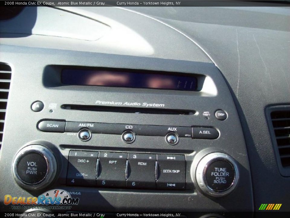 2008 Honda Civic EX Coupe Atomic Blue Metallic / Gray Photo #13