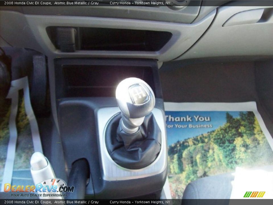 2008 Honda Civic EX Coupe Atomic Blue Metallic / Gray Photo #14