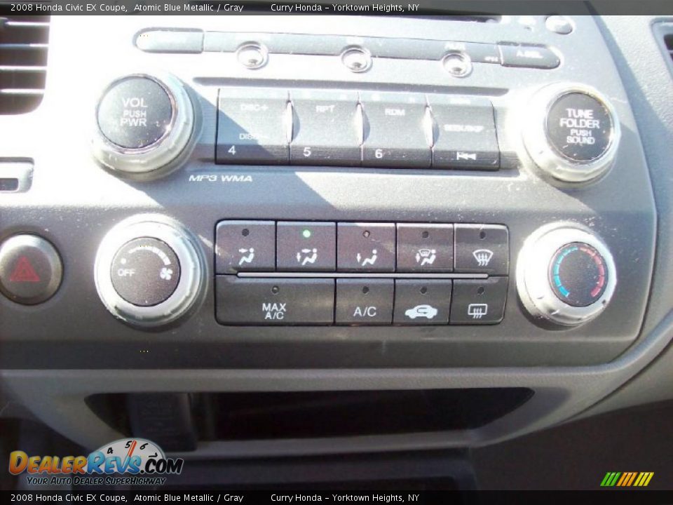 2008 Honda Civic EX Coupe Atomic Blue Metallic / Gray Photo #15