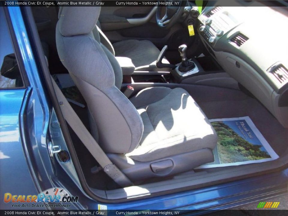 2008 Honda Civic EX Coupe Atomic Blue Metallic / Gray Photo #17
