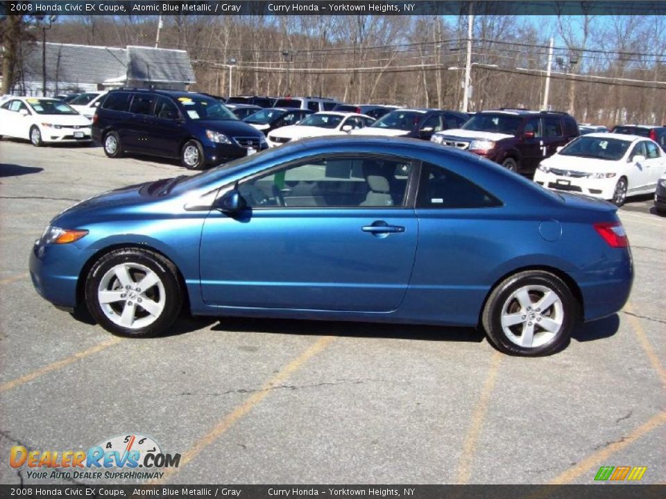 2008 Honda Civic EX Coupe Atomic Blue Metallic / Gray Photo #19