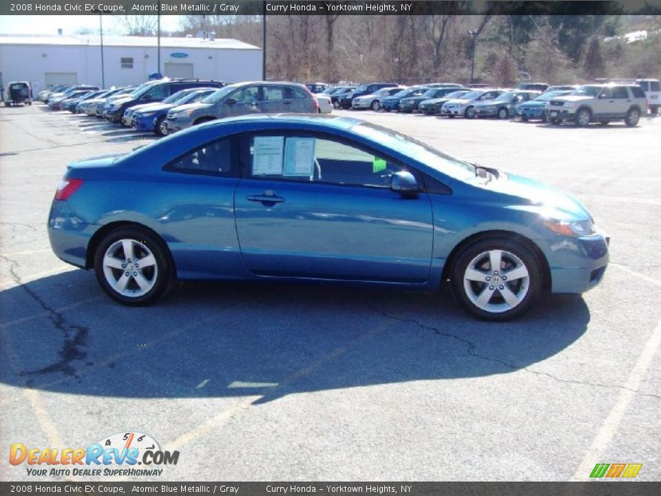 2008 Honda Civic EX Coupe Atomic Blue Metallic / Gray Photo #20