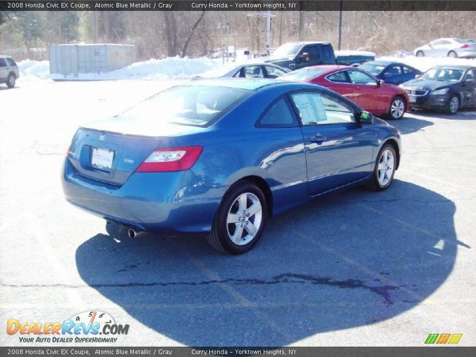 2008 Honda Civic EX Coupe Atomic Blue Metallic / Gray Photo #22