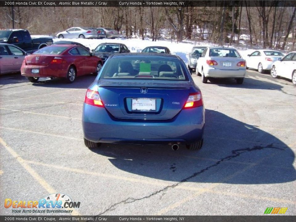 2008 Honda Civic EX Coupe Atomic Blue Metallic / Gray Photo #23