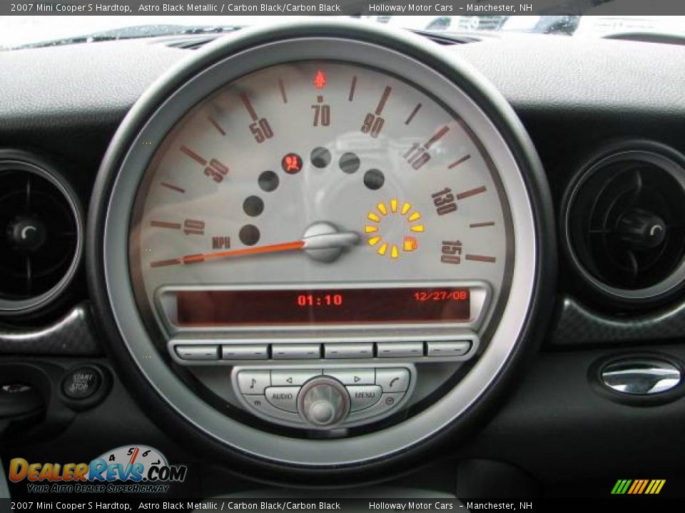 2007 Mini Cooper S Hardtop Astro Black Metallic / Carbon Black/Carbon Black Photo #12