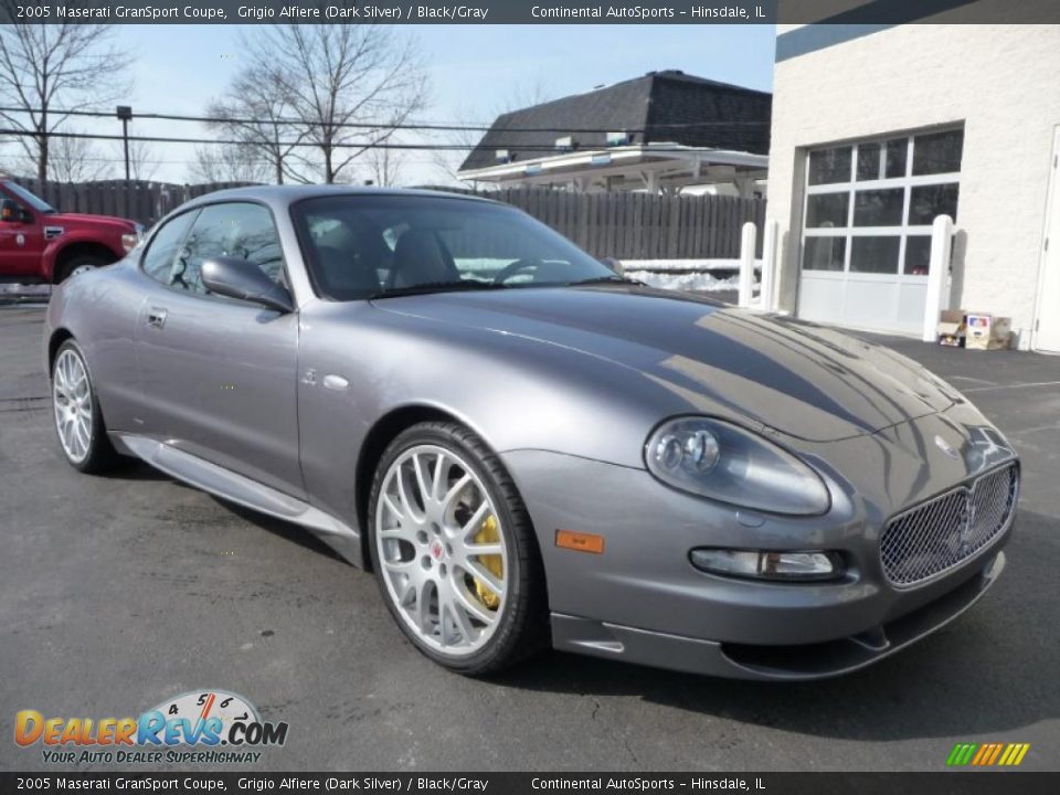 2005 Maserati GranSport Coupe Grigio Alfiere (Dark Silver) / Black/Gray Photo #4
