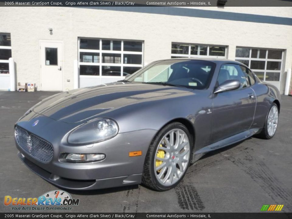 2005 Maserati GranSport Coupe Grigio Alfiere (Dark Silver) / Black/Gray Photo #6