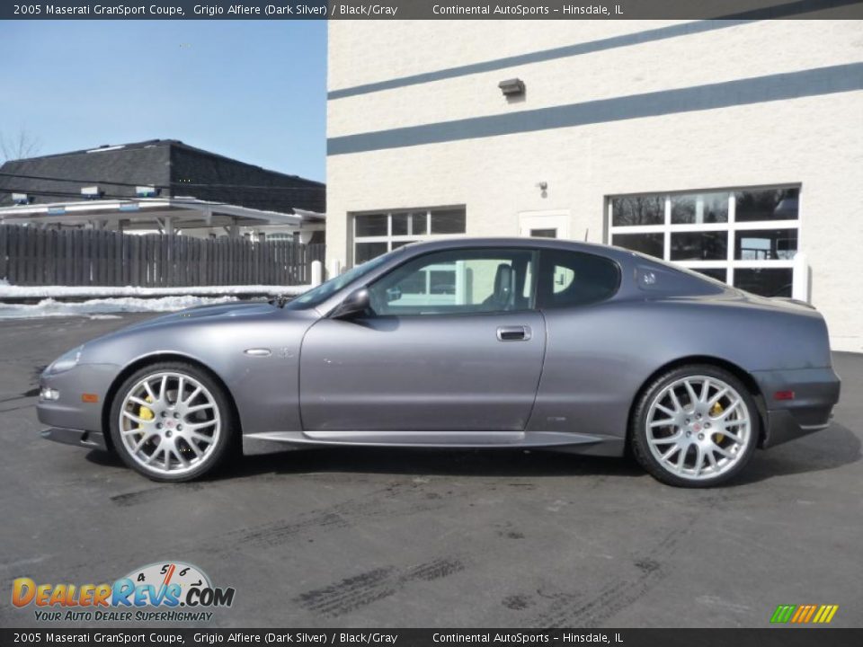 2005 Maserati GranSport Coupe Grigio Alfiere (Dark Silver) / Black/Gray Photo #7