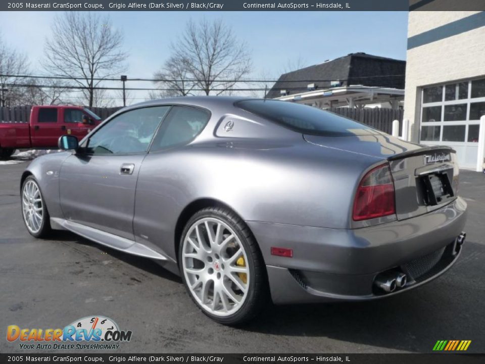 2005 Maserati GranSport Coupe Grigio Alfiere (Dark Silver) / Black/Gray Photo #8