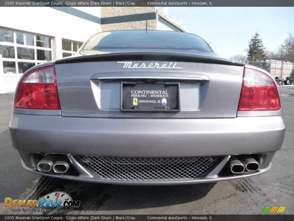 2005 Maserati GranSport Coupe Grigio Alfiere (Dark Silver) / Black/Gray Photo #9